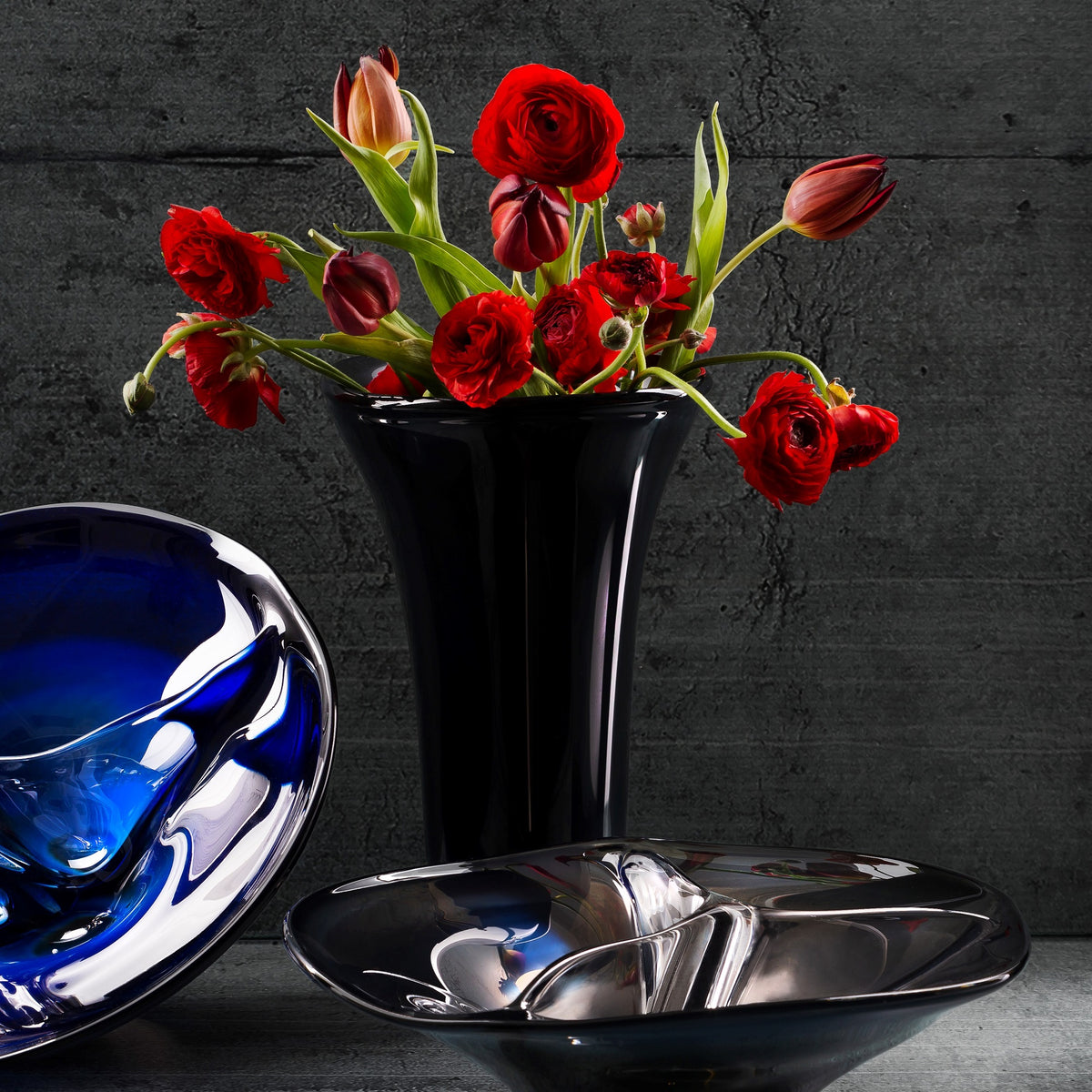 Vase Trilogy Blue by Vista Alegre - Main View