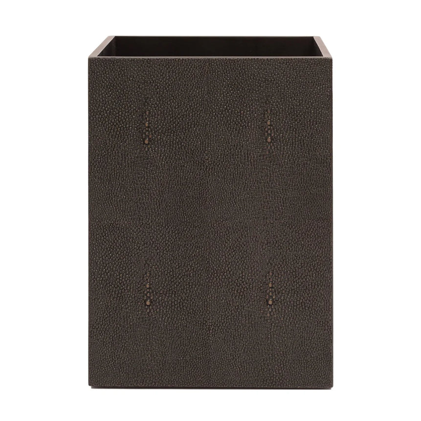 سلة نفايات فاخرة "تشيلسي" – جلد ساجرين شوكولاتة