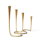 Daisy Luxury Candle Stand – Antique Gold Bronze by Posh - Alternate Angle