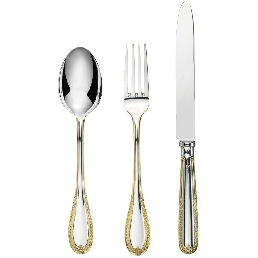 Impero - cutlery 3 piece set partially gilded