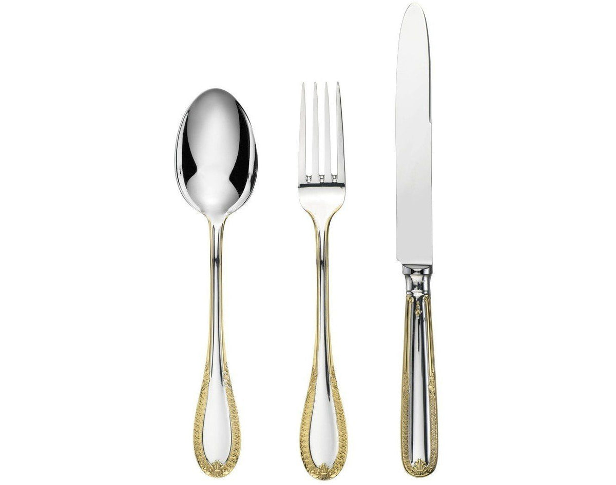 Impero - cutlery 3 piece set partially gilded
