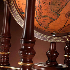 عربة ضيافة Afrodite الفاخرة – ورق ذهب عيار 22 – خريطة القرن السادس عشر