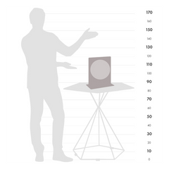 كرة أرضية مكتبية Aria – أزرق نيلي – ستاند أكريليك شفاف بتأثير عائم