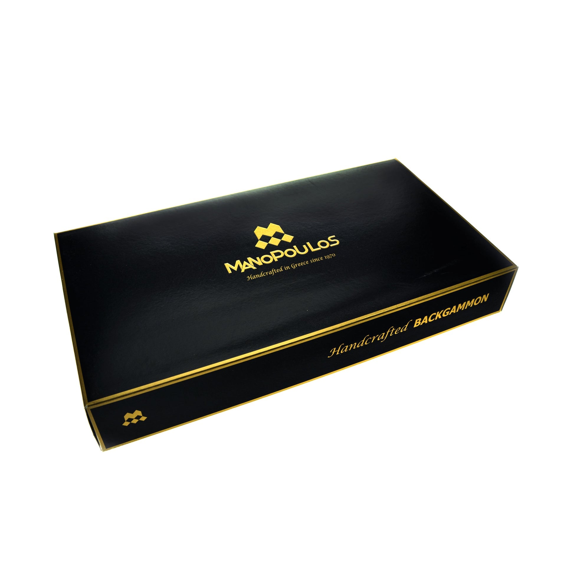 Premium Handcrafted Knitted Leather Backgammon Set in Brown by Manopoulos - View 9