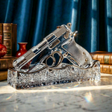 Signature Engraved Platinum crystal sculpture — Bohemia Royal Crystal