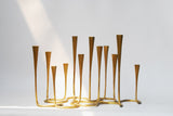 Daisy Luxury Candle Stand – Antique Gold Bronze by Posh - Close-up
