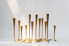 ستاند شموع فاخر "ديزي" – برونز ذهبي عتيق