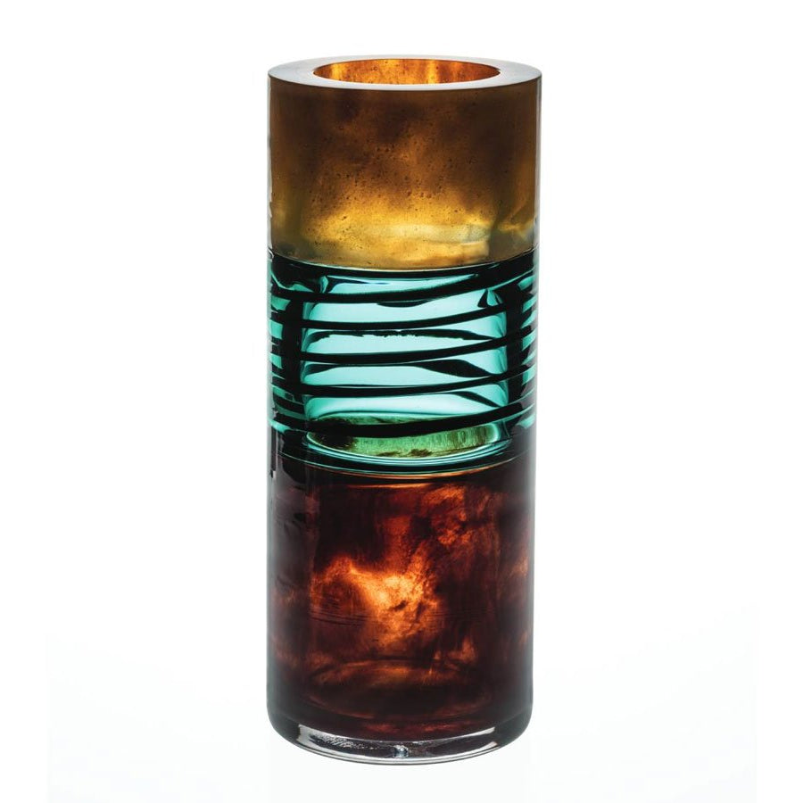 Cloudy Butterflies Large Vase – Designed by Claudia Schiffer, Gradient Art Glass by Vista Alegre - Close-up
