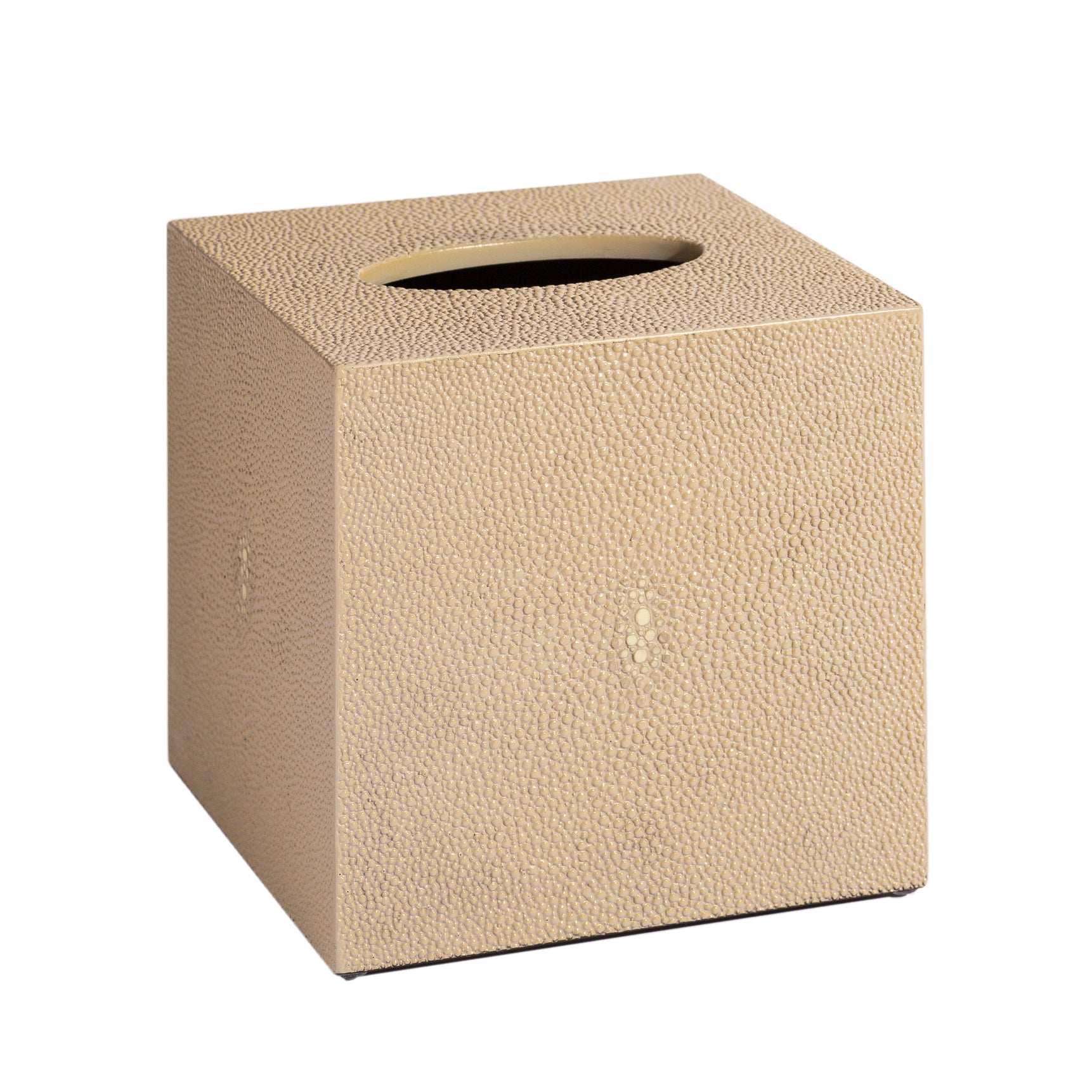 صندوق مناديل مربع فاخر "تشيلسي" – جلد ساجرين طبيعي

