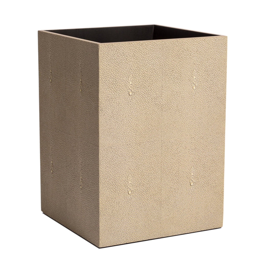 Chelsea Luxury Bathroom Waste Basket – Natural Shagreen