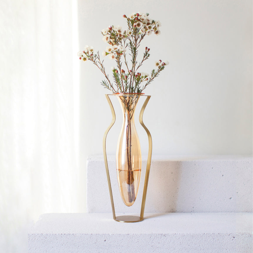 droplet tall vase honey drp02 - LAZADO
