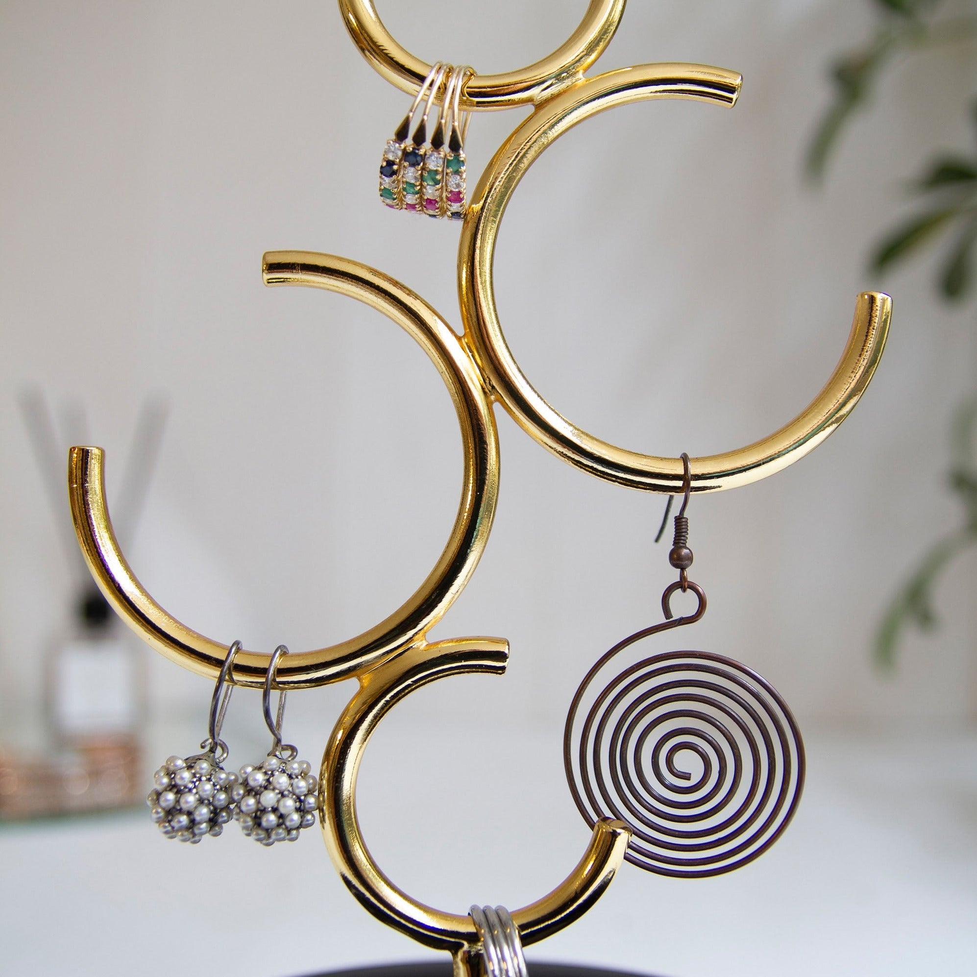 hoop jewelry holder black & gold hoop01 - LAZADO