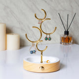 hoop jewelry holder white & gold hoop03 by kitbox - Detail View