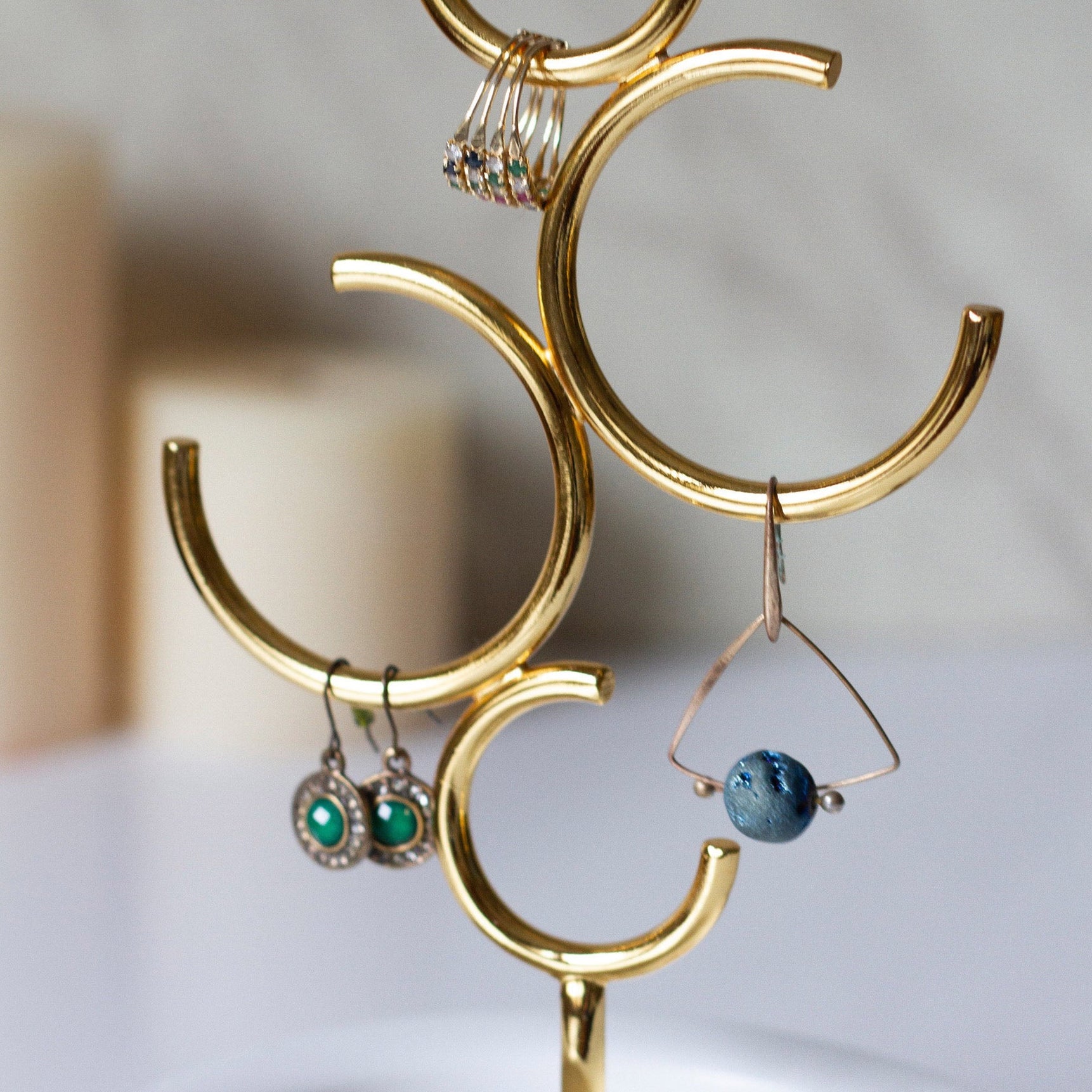 hoop jewelry holder white & gold hoop03 - LAZADO