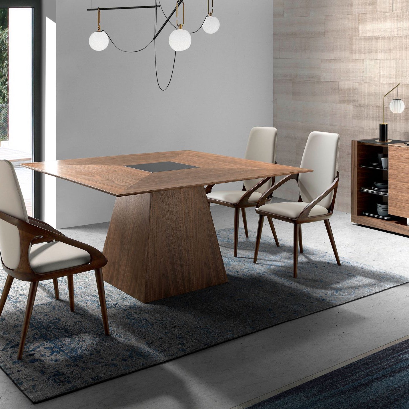 Cream leatherette chair