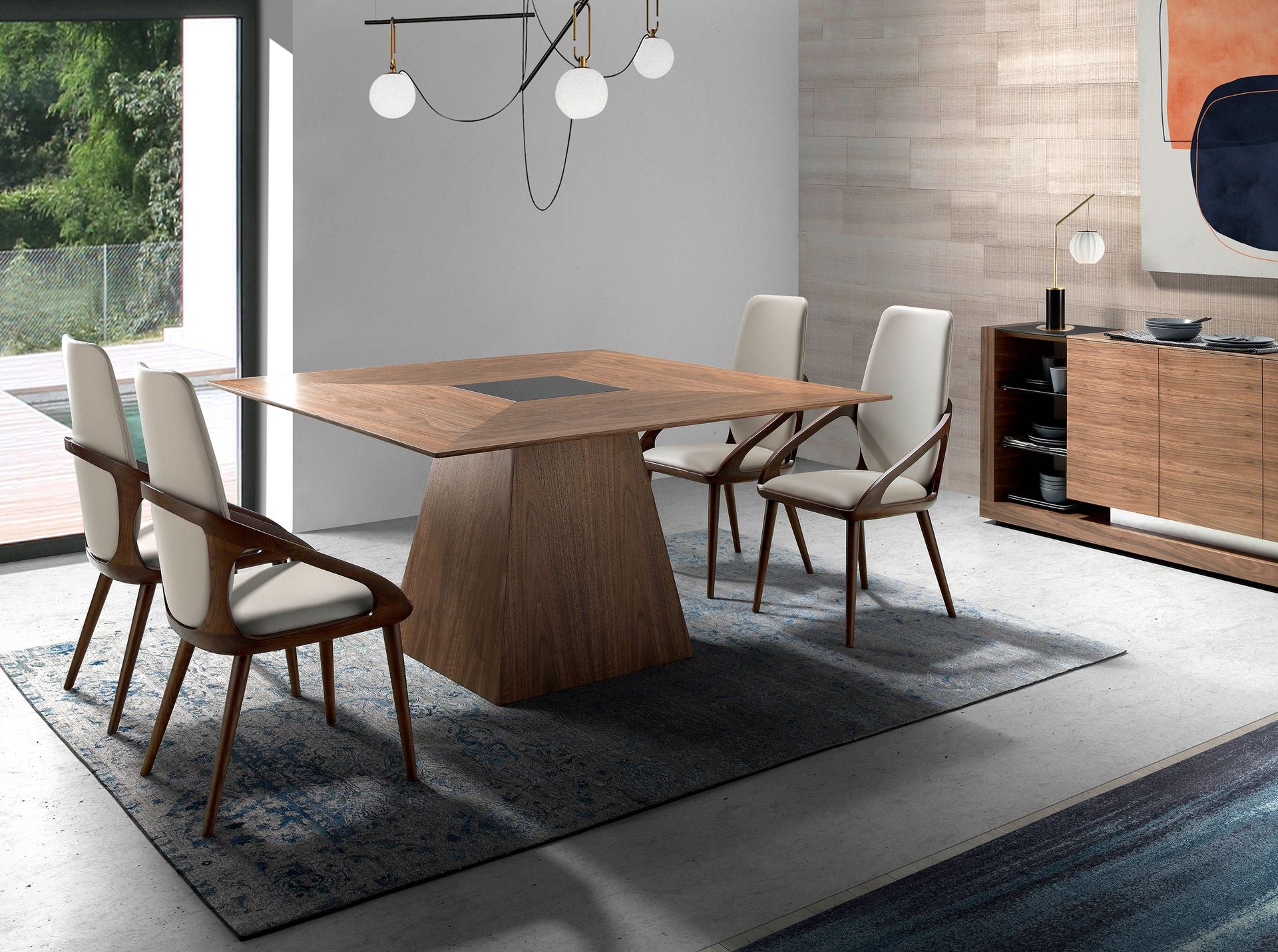 Cream leatherette chair