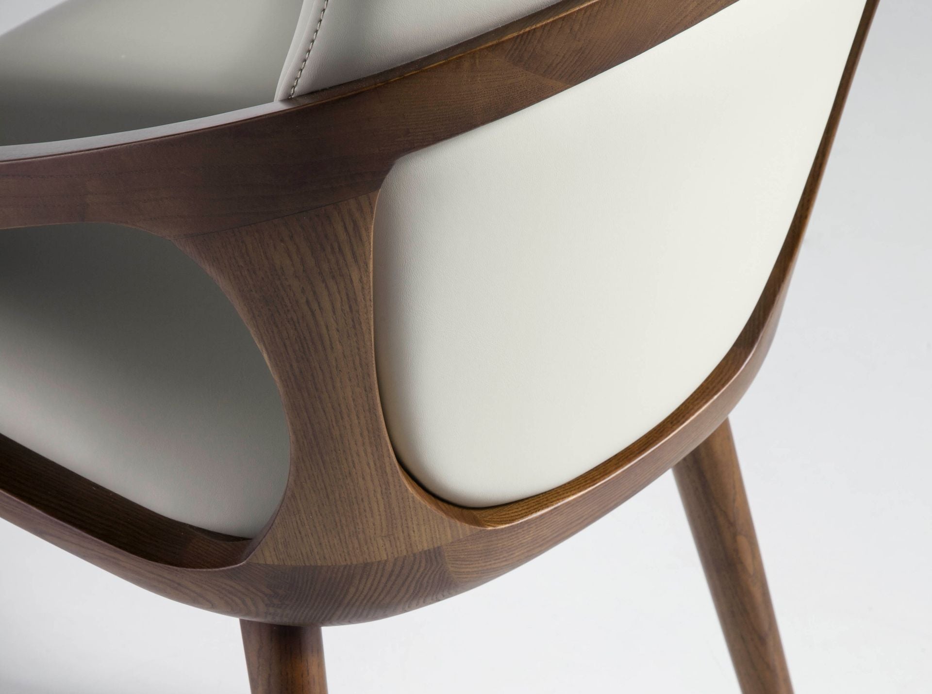 Cream leatherette chair