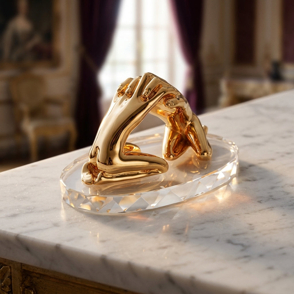Sculpture with Gold Embrace - Medium by Ottaviani - Main View