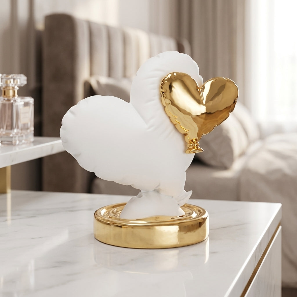 Sculpture Fly into my heart Gold - Small by Ottaviani - Main View