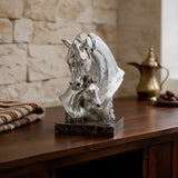 Silver Mare with Foal Bust
