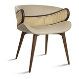 Mudhif Dining Armchair in Suede and Walnut — Alma De Luce