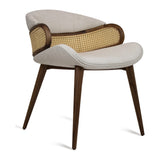 Mudhif Dining Chair in Walnut and Leather — Alma De Luce