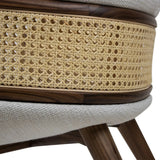 Mudhif Dining Chair in Walnut and Leather — Alma De Luce