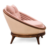 Ndebele Armchair in Suede and Walnut — Alma De Luce