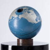 Orbis Dove Grey Desk Globe – Hand-Finished Beechwood Base – Contemporary Consultable Map by Zoffoli - Alternate Angle