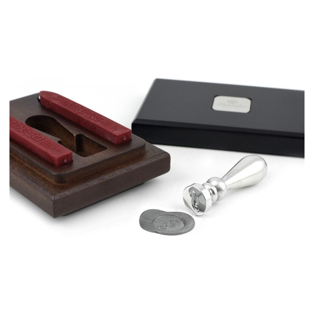 Personalised Wax Seal Stamp — with Two Wax Sticks &amp; Wood Case