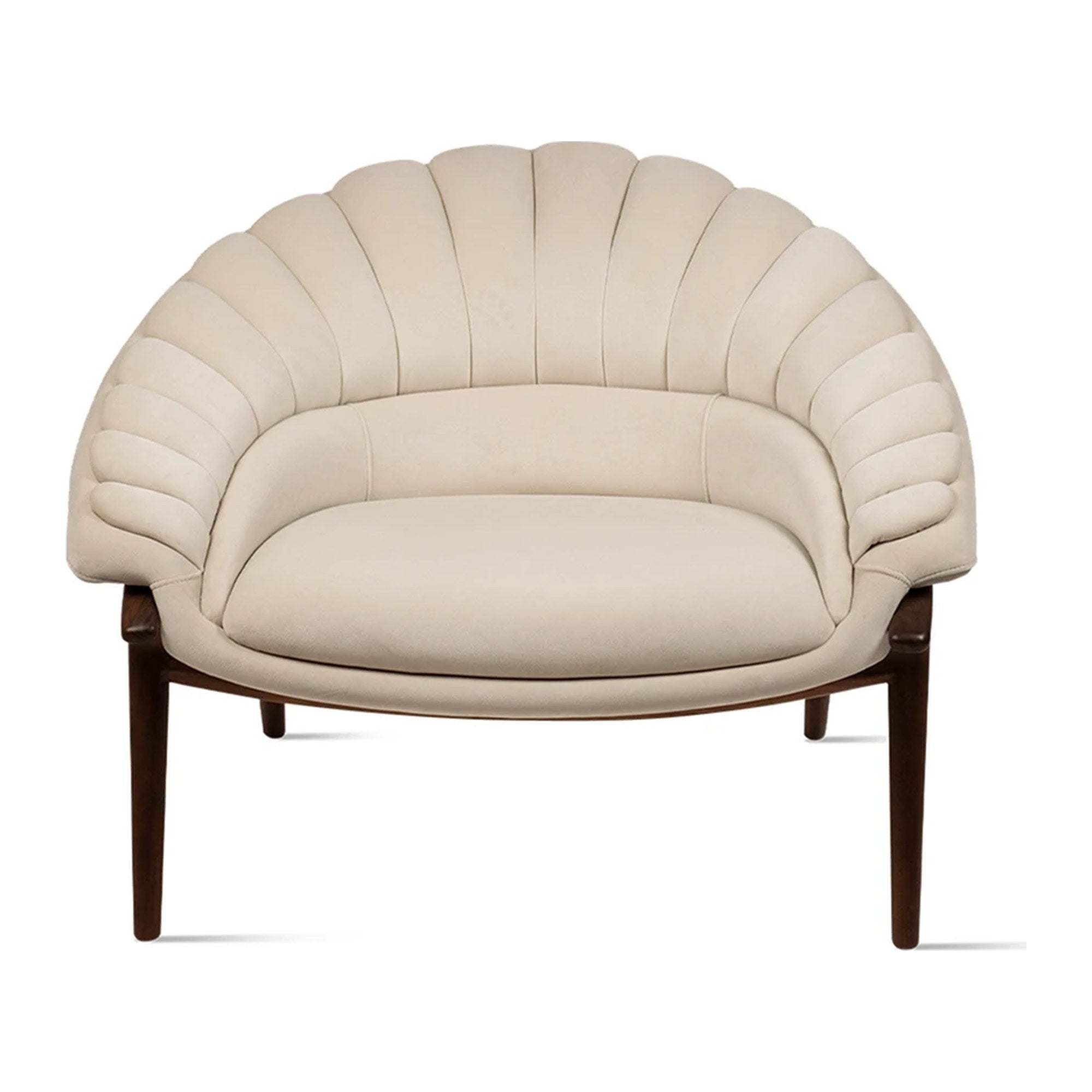 Phu Cau Armchair in Cotton Velvet and Walnut — Alma De Luce