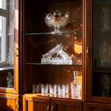 Platinum crystal sculpture on display