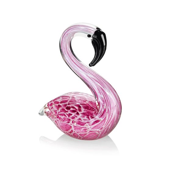Crystal coloured sculpture Pink flamingo