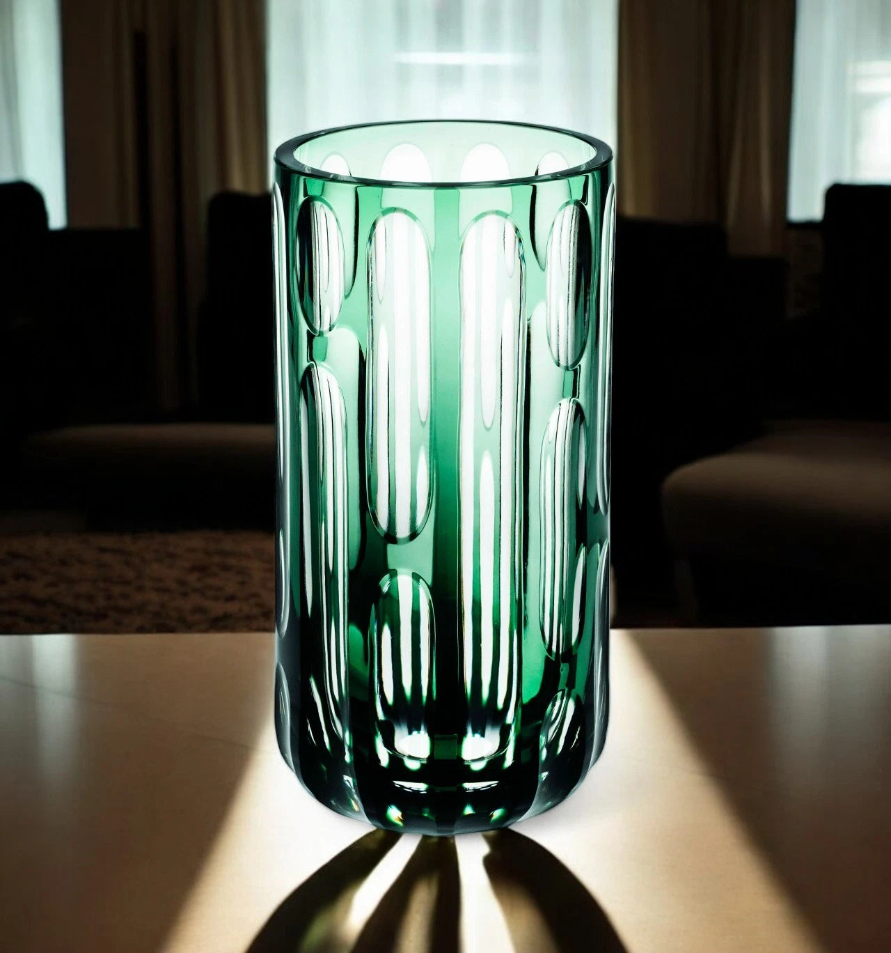 Cattedrale - case with double green vase by Vista Alegre - Close-up