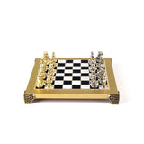 Luxury Black & Gold Metal Chess Set by Manopoulos - Alternate Angle