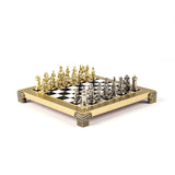 Luxury Black & Gold Metal Chess Set by Manopoulos - Detail View