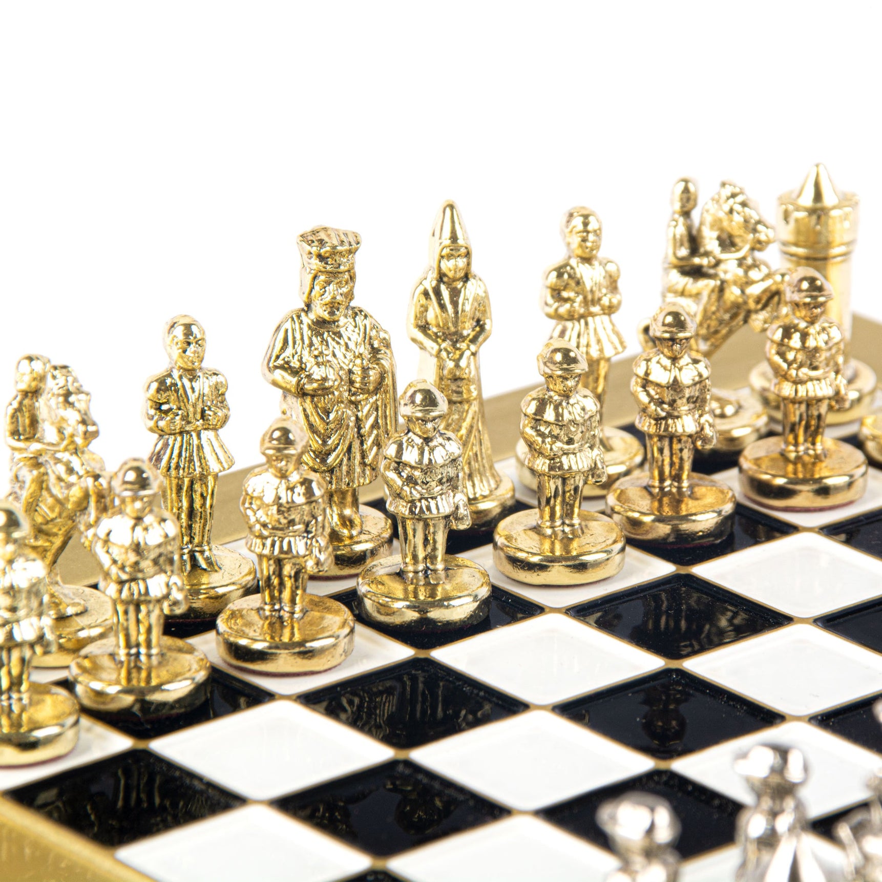 Luxury Black & Gold Metal Chess Set