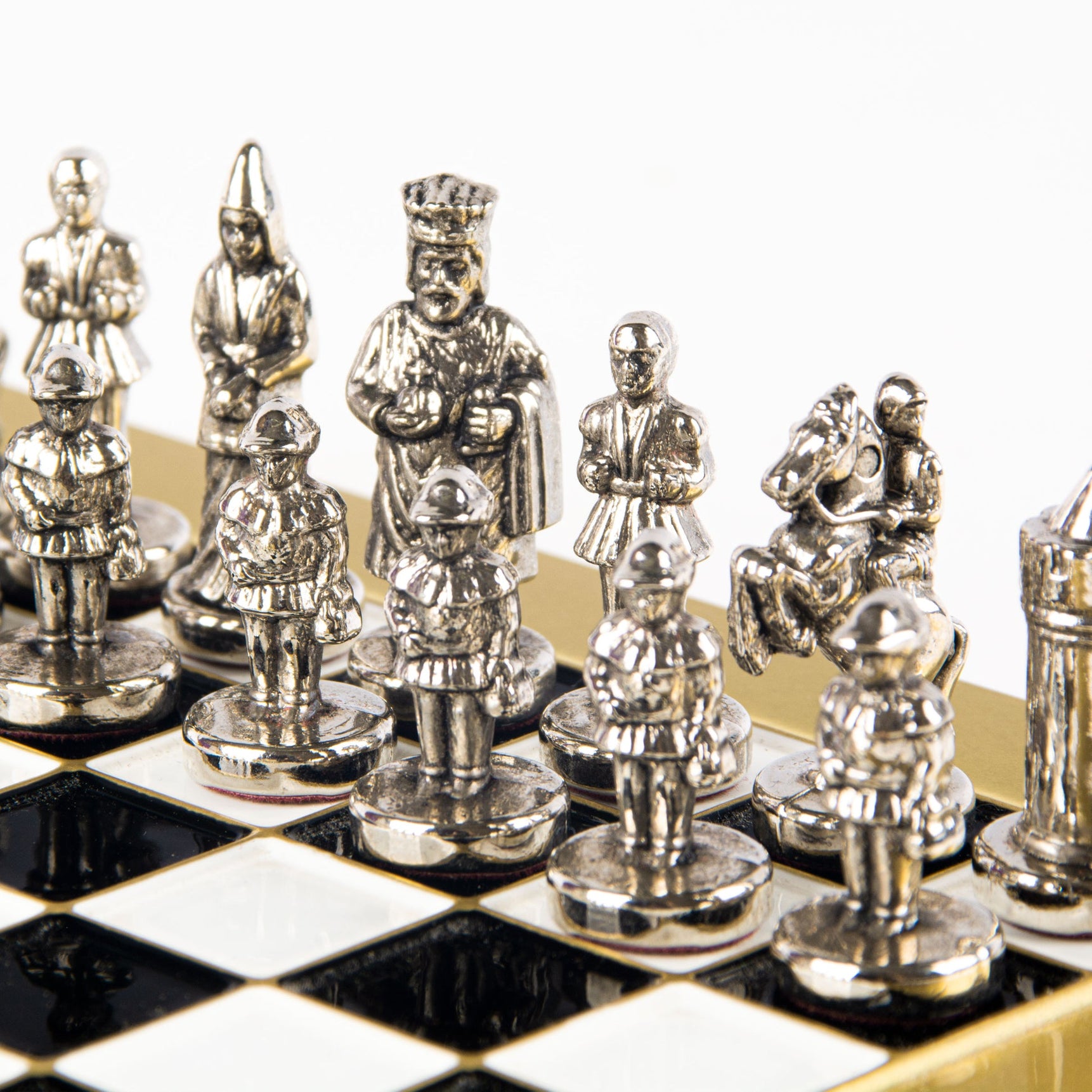 Luxury Black & Gold Metal Chess Set