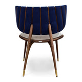 Uchiwa Armchair in Velvet and American Walnut — Alma De Luce