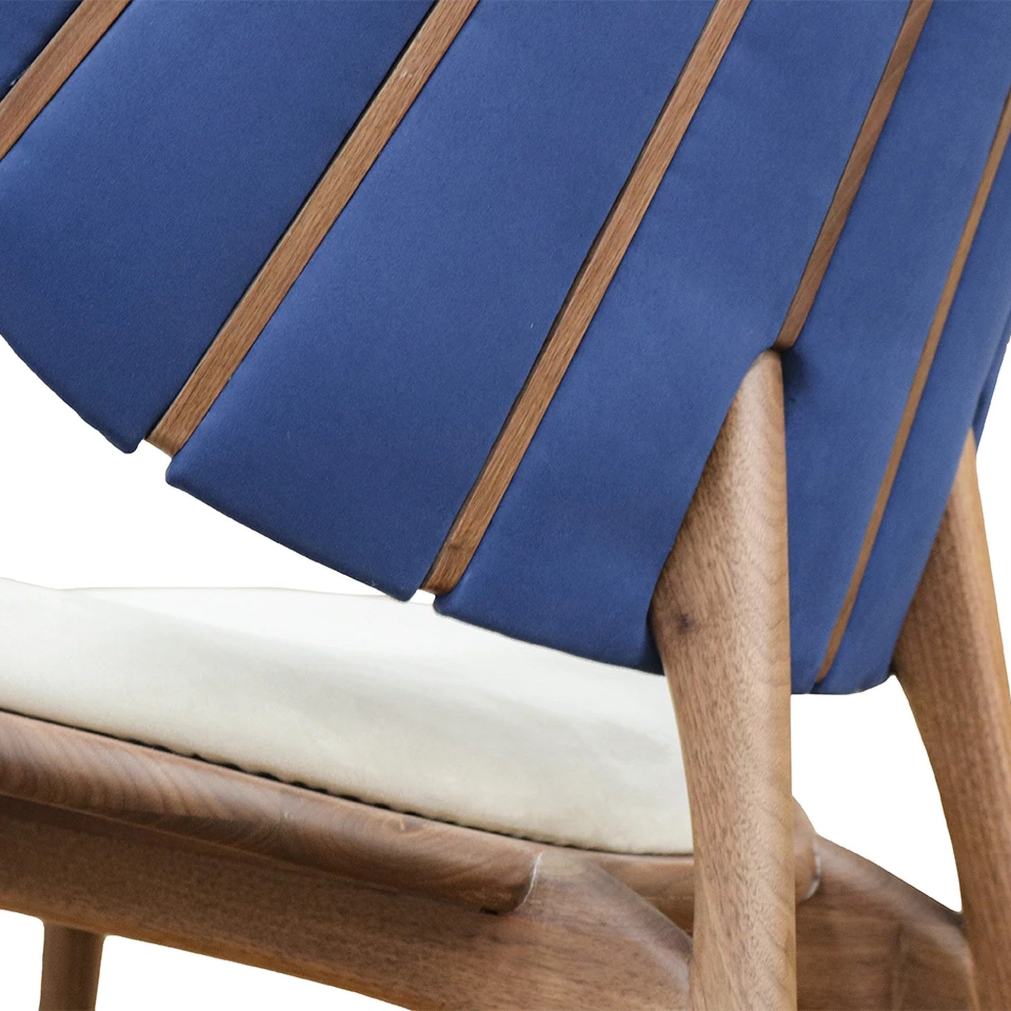 Uchiwa Armchair in Velvet and American Walnut — Alma De Luce