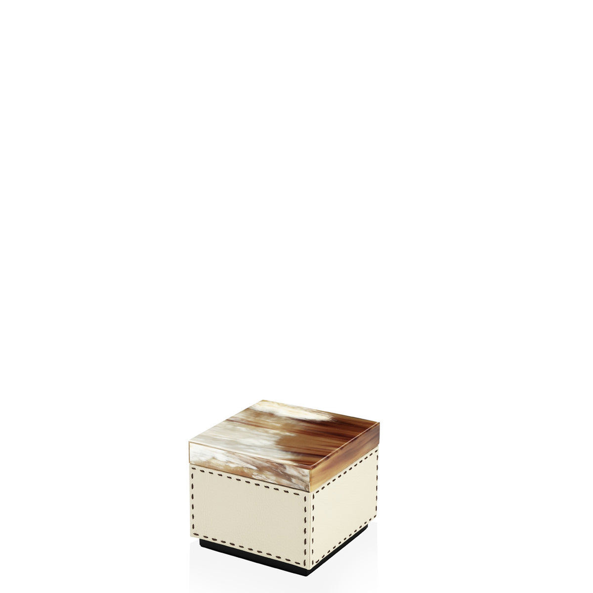 OTTAVIA Box - Ice-cream colour with handmade dark brown stitching - LAZADO