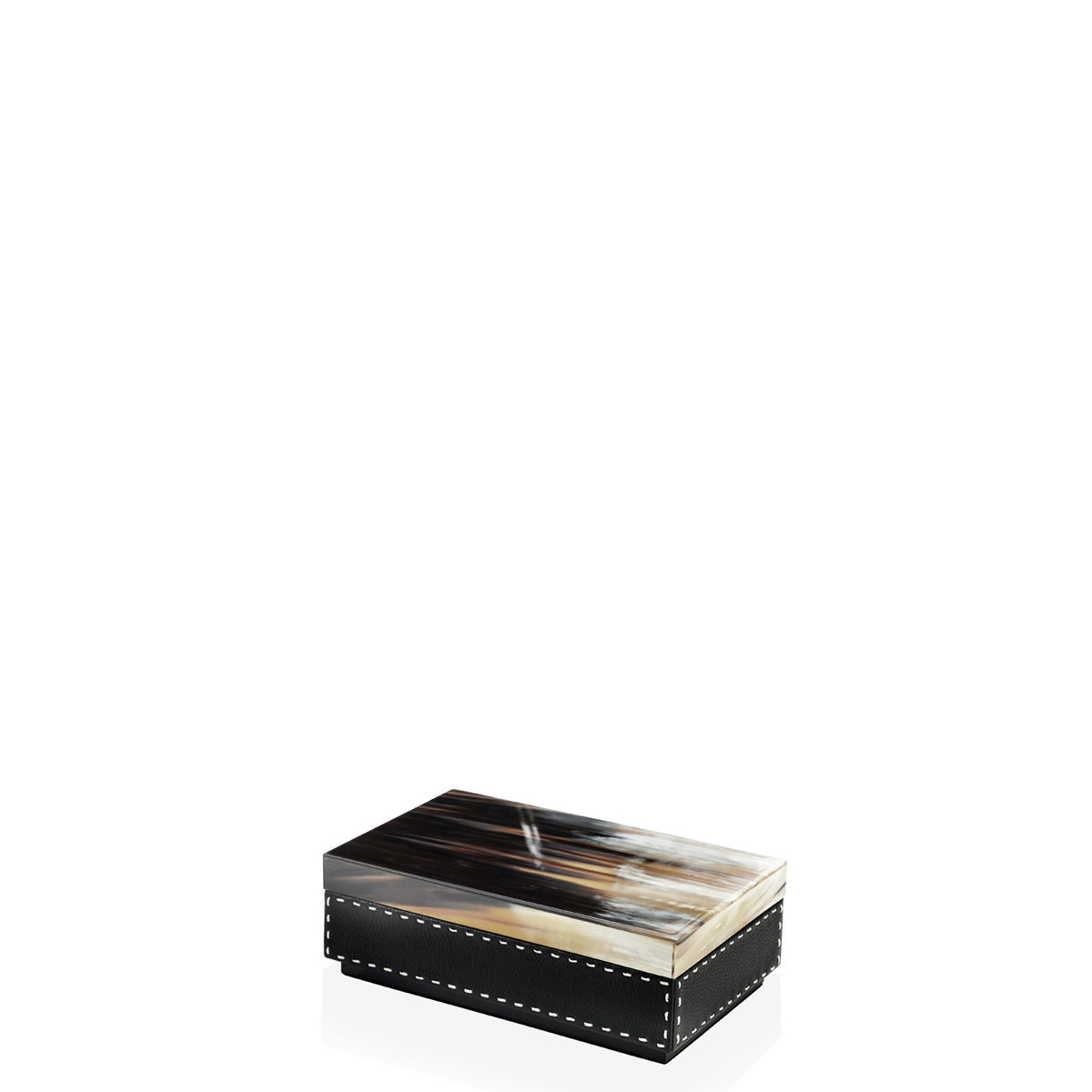 OTTAVIA Box - Onyx colour with handmade ivory stitching - LAZADO