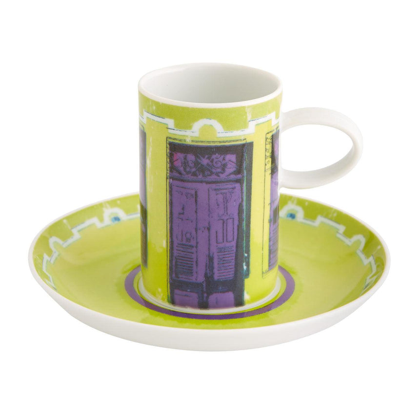 Olhar o Brasil - Set 4 Coffee Cups and Saucers Windows - LAZADO