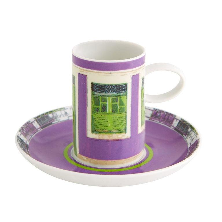 Olhar o Brasil - Set 4 Coffee Cups and Saucers Windows - LAZADO