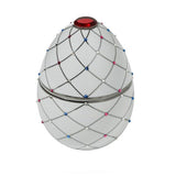 PREMIUM WHITE EGG WITH SILVER STRIPE by Ladenac - Alternate Angle