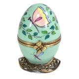 Pale green musical egg with a bird by Fanex France - Alternate Angle