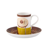 Pessoa Goncalo Viana - Set 4 Coffee Cups and Saucers by Vista Alegre - Close-up