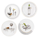 Petites Histoires - Set 4 Dessert Plates by Vista Alegre - Main View
