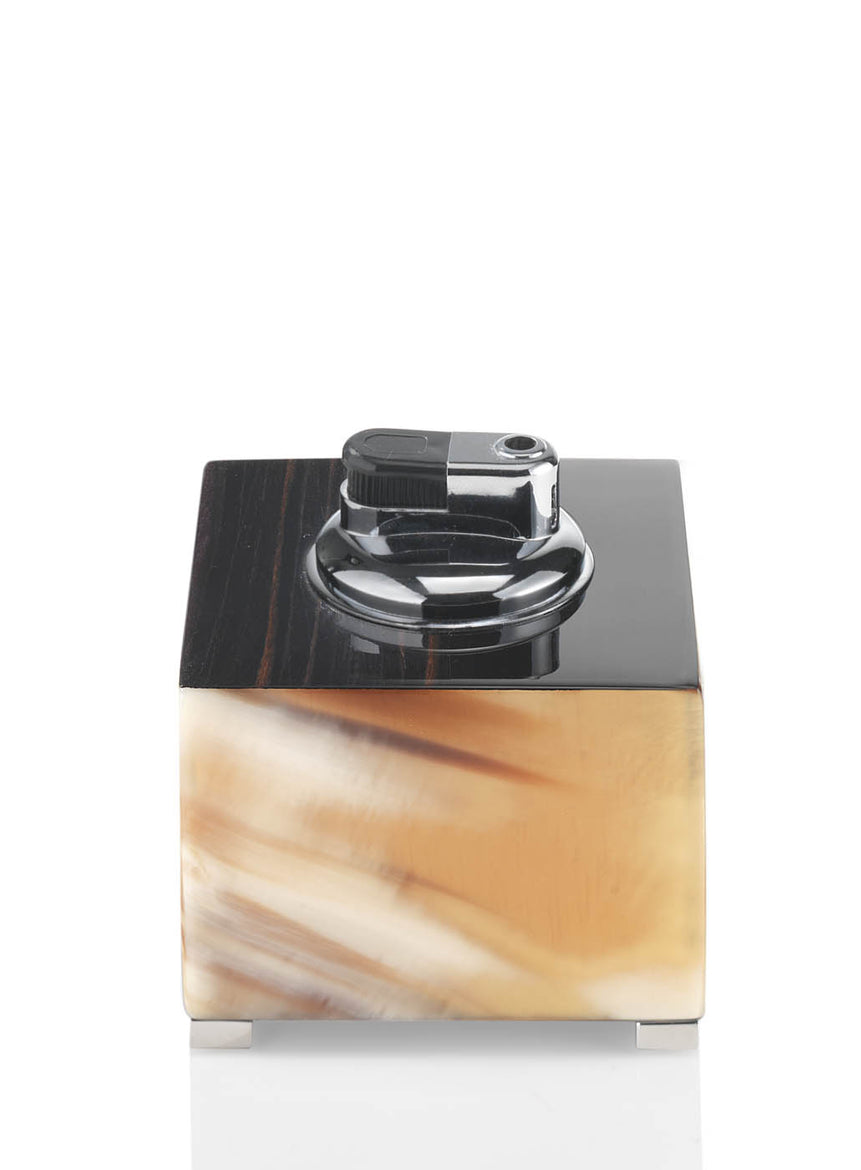 TEODOR Ash Tray, Lighter  glossy and chromed brass. - LAZADO