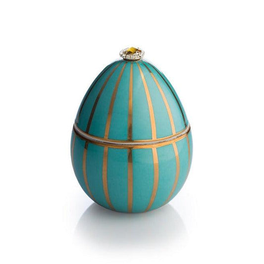 TURQUOISE EGG WITH GOLDEN STRIPE - LAZADO
